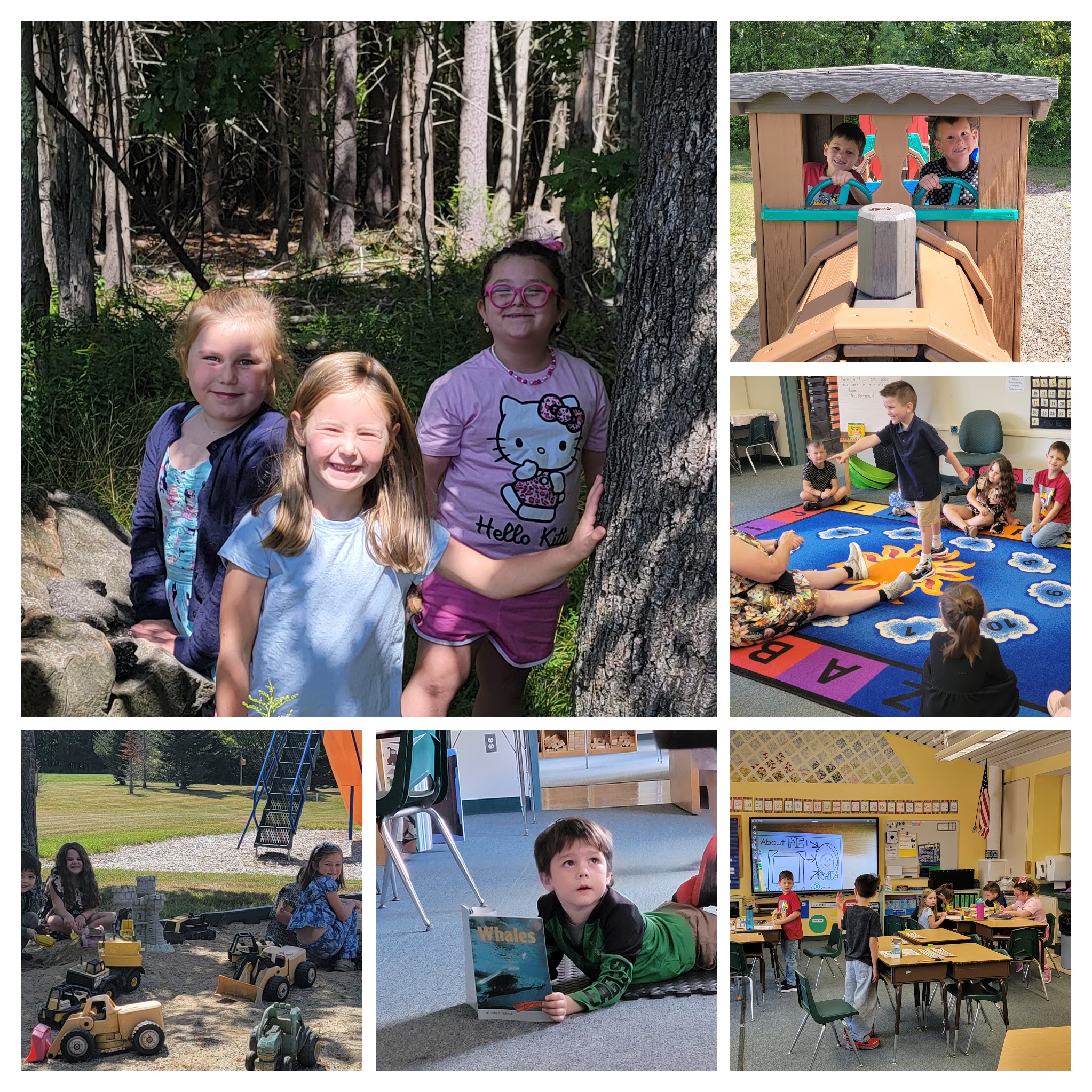 students playing and learning